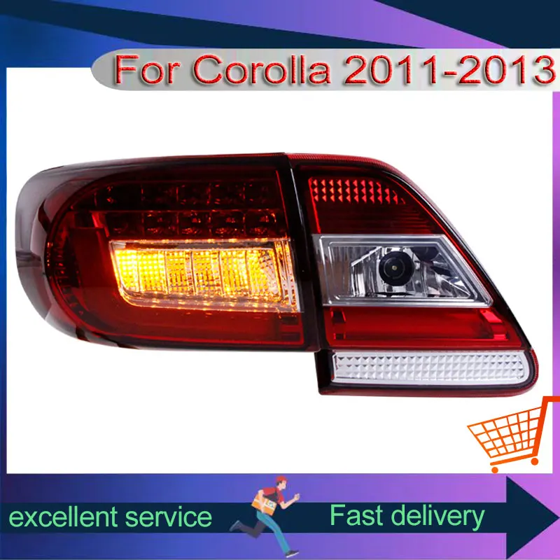 Car Styling per Toyota 2011-2013 Corolla fanale posteriore aggiornamento DRL luce posteriore LED segnale di svolta freno retromarcia accessori Auto