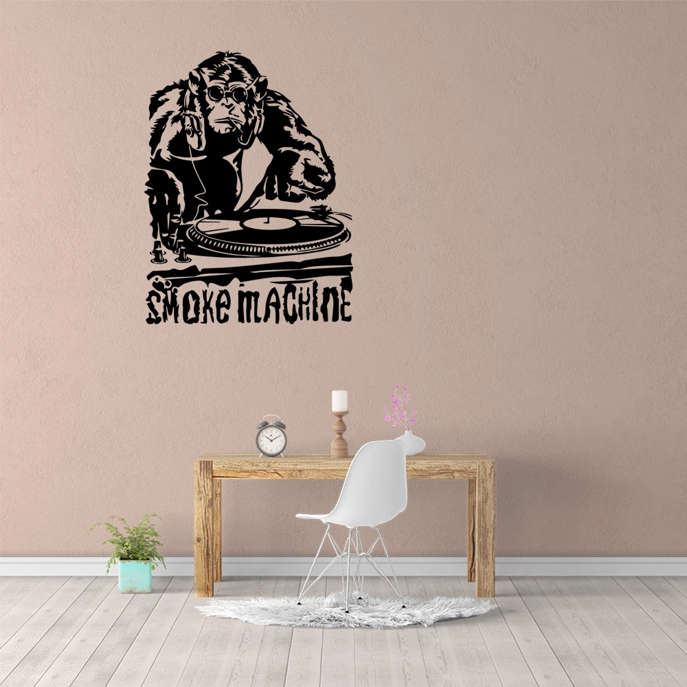 

1 pc no smoking DJ enjoying Family Wall Stickers Mural Art Home Decor For bedroom Kids Room Living vinyl wallSticker