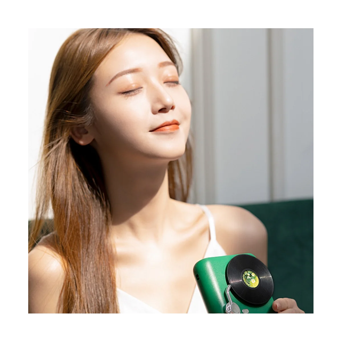 Портативный ретро-вентилятор для камеры, настенный ручной вентилятор с шеей для рабочего стола, офиса, зеленый