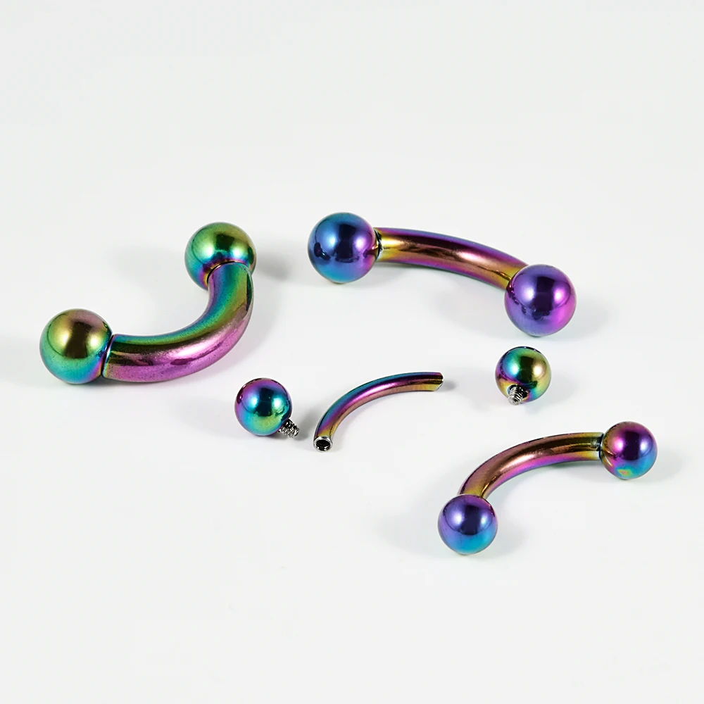 1PC 316L Stainless Steel Big Size Curved Ring Large Gauge Banana Barbell  Internal Threaded Big Gauge Tongue Piercing  Jewelry