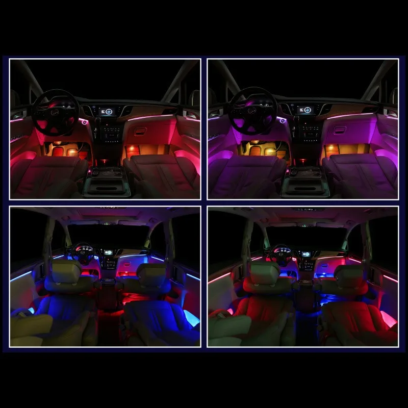 For  2017-2020 LaCrosse Regal GL8 Enclave Excelle RGB Chasing LED Car Music Interior Ambient Lights Multi Colors Atmosphere