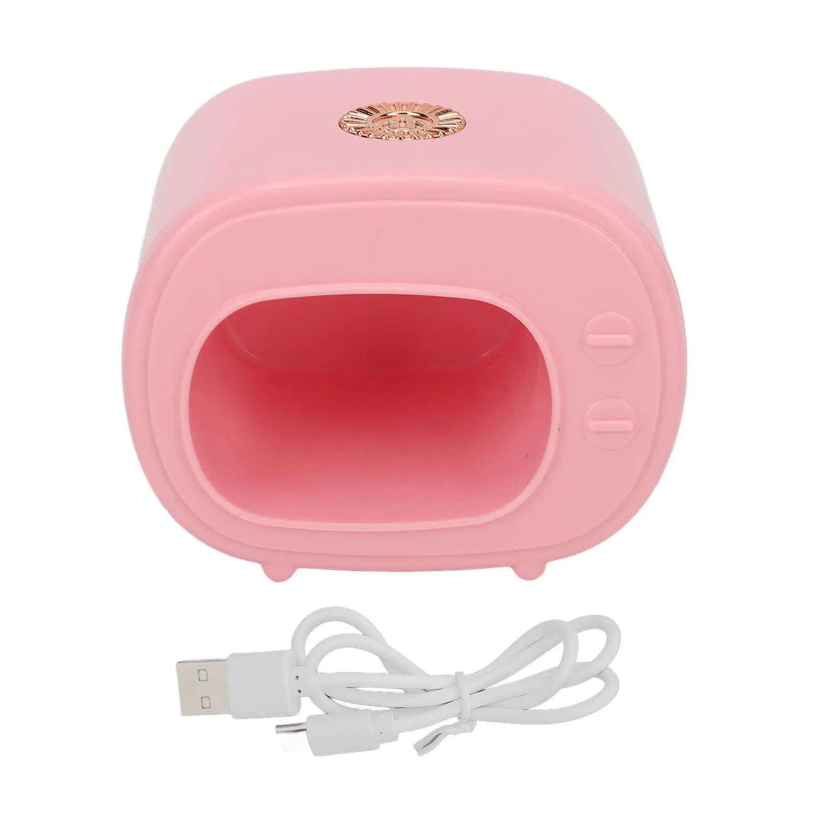 

Portable Mini UV LED Nail Dryer - Fast Drying Gel Curing Lamp with 4 Beads for Nail Art Tools