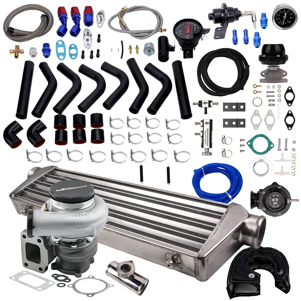 

# Hot Sales GT35 GT3582 Universal Turbocharger & Parts Turbo Kit T3 Ar.70/63 + Intercooler + Piping Kits