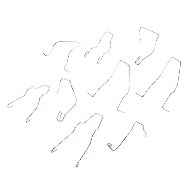 

(HMA56)9Pcs Metal Headlight Bulb Spring Clips Fits For H1 H3 H4 H7 Car Headlamp Light Bulb Retainer Spring Clips Buckles Tools