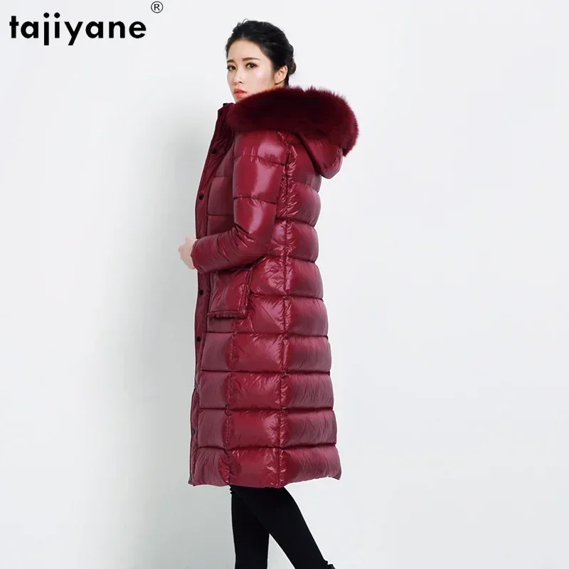 Tajiyane Extra-long Down Jacket for Women 2023 Winter 90% White Duck Down Coat Thickened Long Down Coats Warm Black Parkas