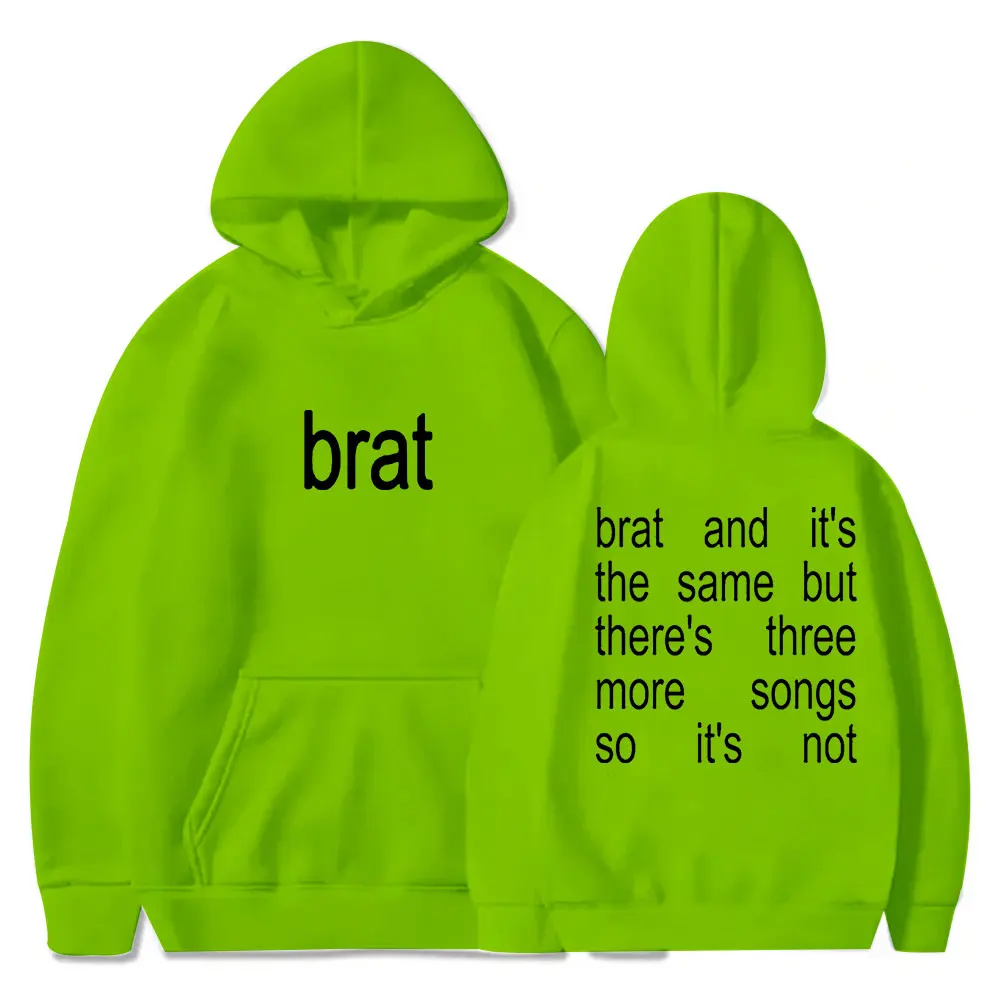 

Charli XCX Brat Remix Hoodies Sweat Tour Logo Merch Pullovers Women Men Fashion HipHop Streetwear Sweatshirts