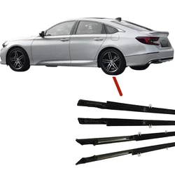 4 Pcs Chrome or Black Windows Rubber Outside for Honda Accord 2018-2023 72450-TVA-A01 Glass Protector Weatherstrip Out Laminate