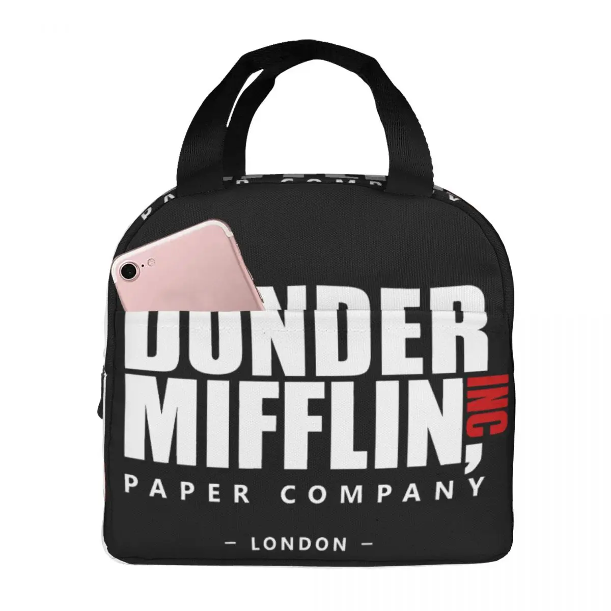 

Dunder Mifflin London Lunch Bag Unisex Portable Cooler Insulated Lunch Box Food Bento Box