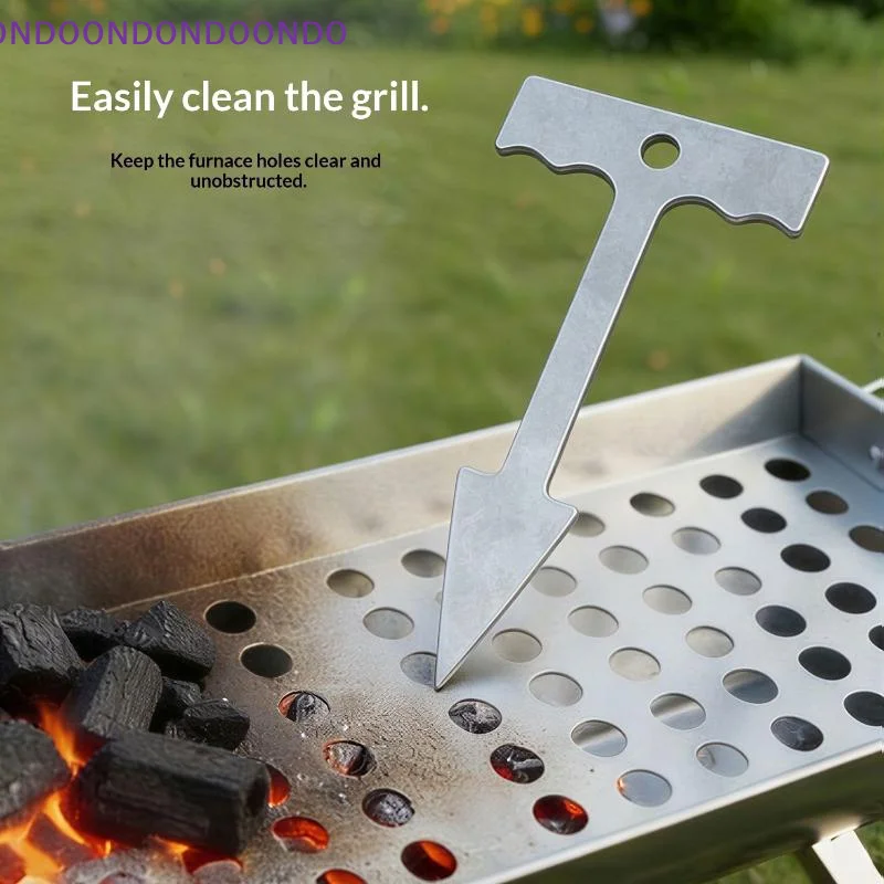 Galvanized Steel BBQ Grate Scraper 1Pcs Durable Rust Proof Heavy Duty Grill Cleaning Accessory for Outdoor Patio Cooking