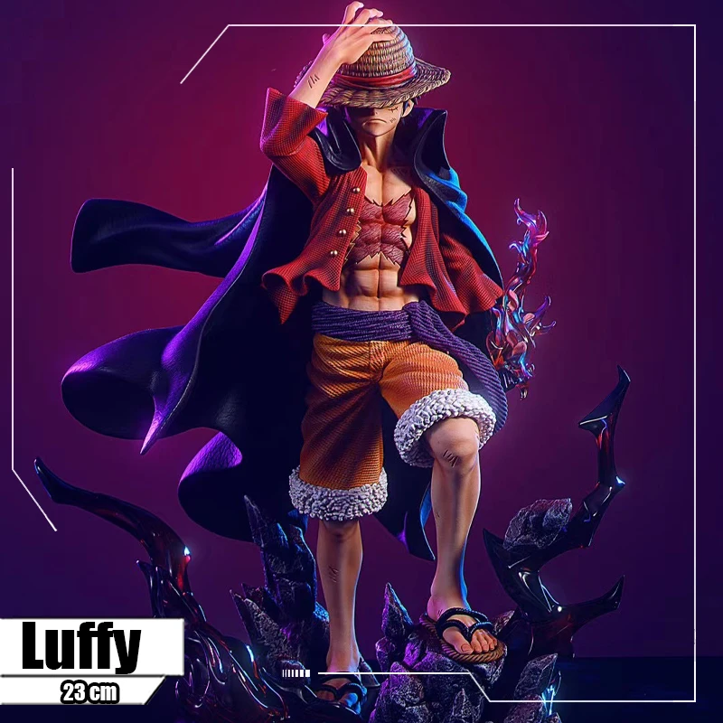 

23cm One Piece GK Figure Four Emperors Monkey D. Luffy Pvc Action Figures Collection Ornaments Model Toys for children gifts