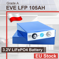 EU Stock EVE 105AH LiFePO4 Battery Rechargeable Batteries New Original Cells For Grade A 12V 24V 48V 100AH Solar Energy System