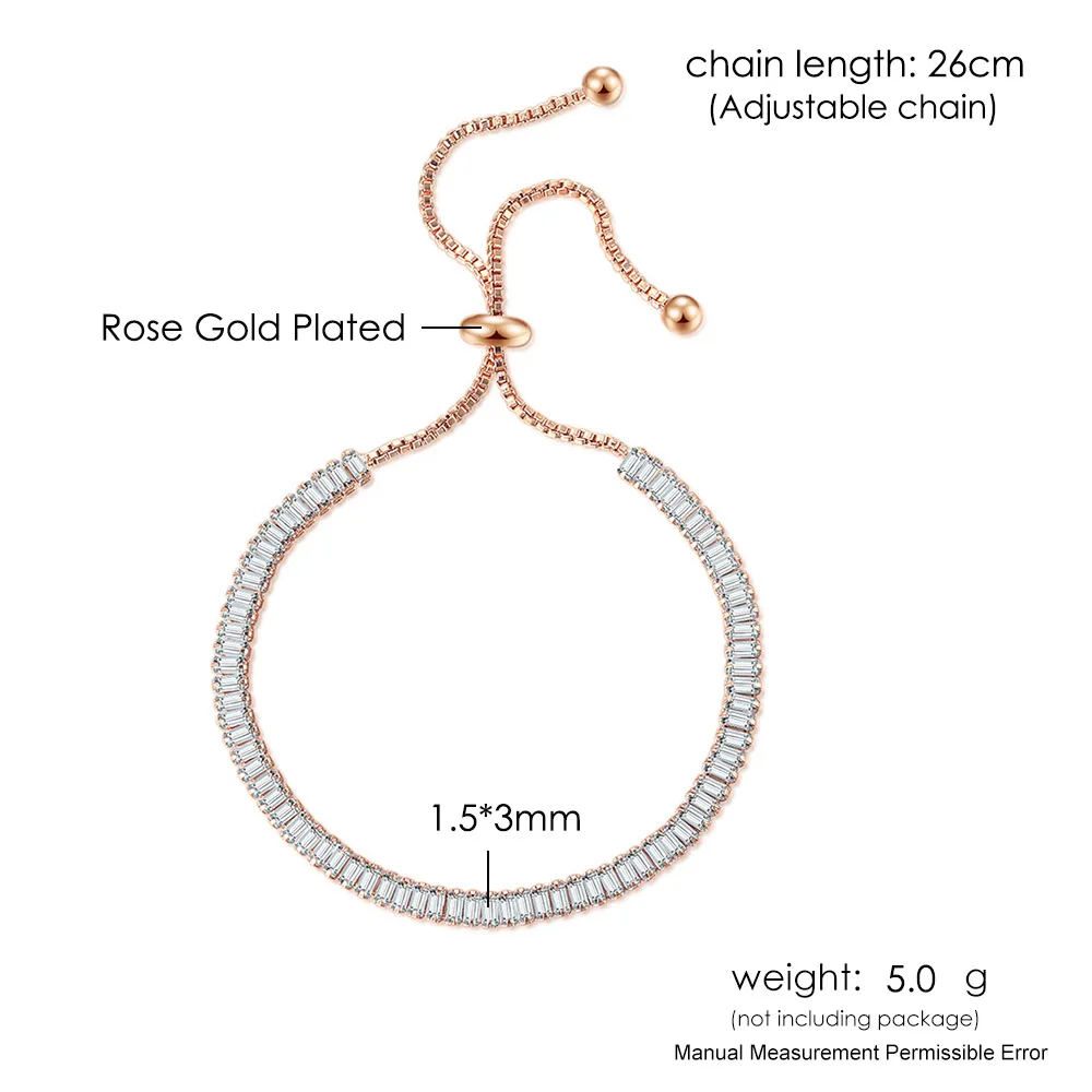 Adjustable Luxury Tennis Bracelet For Women Iced Out Zircon Couple Bracelet On Hand Gift To Friends Wedding Fashion Jewelry H017