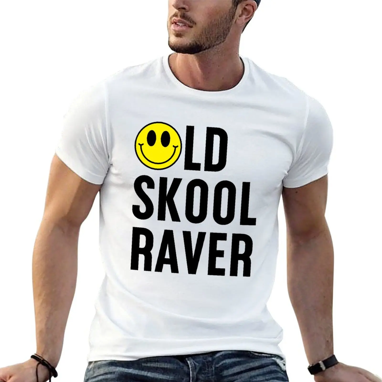 Old Skool Raver Techno Rave Raving EDM Festival T-Shirt Holiday Vacation Tee Shirt