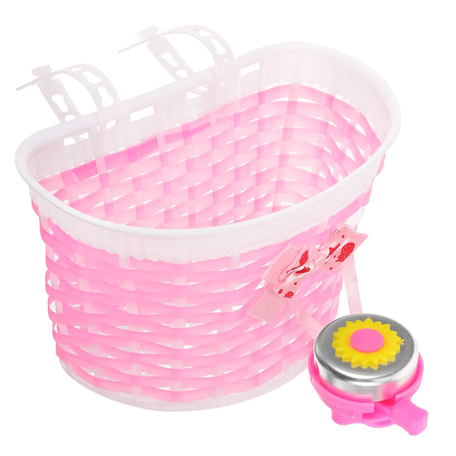 

1Set Kids Bike Basket Front Cycling Storage Container Sturdy Thicken Detachable Scooter Basket for Children Smooth Surface Long