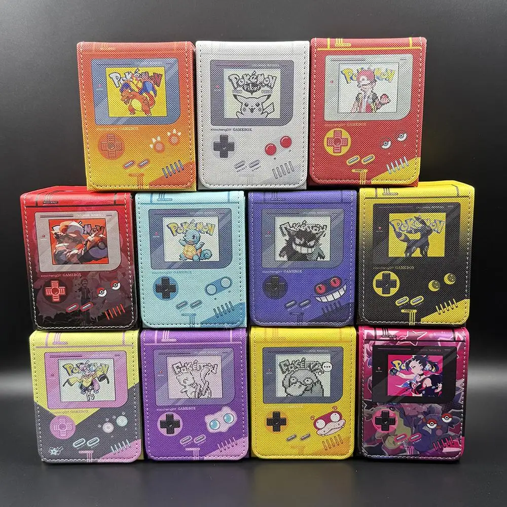 diy-ptcg-colecao-cartao-marnie-charizard-umbreon-pokemon-armazenamento-squirtle-caixa-retro-pixel-gb-caixa-de-armazenamento-de-cartao-de-jogo-presente-brinquedos
