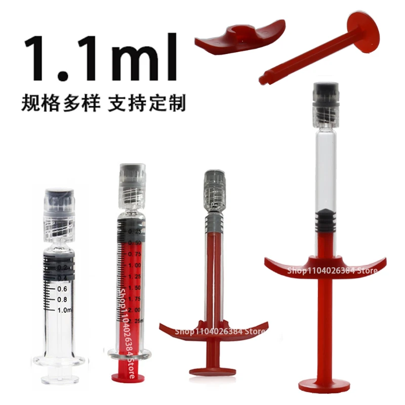 1.1ml/ 1box 2pcs Lip Flipper Tattoo Syringe Dispenser Hyaluronic acid Sampler Refillable Refill Essential Oil Quantitative Tools