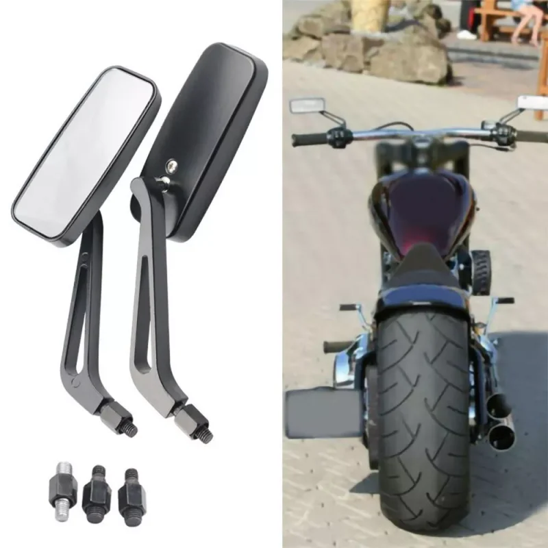 Specchietto retrovisore moto antiriflesso specchietto laterale regolabile con filettature 8mm/10mm per Harley Honda Kawasaki Yamaha Suzuki