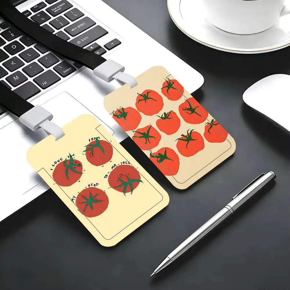 Tomato Self ID Badge Holder With Lanyard Neck Strap For Office School Name Card Credentials Case