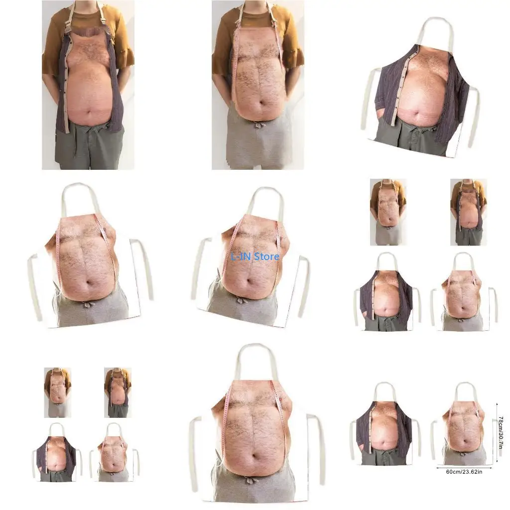 

Практический -печатный фартук домашний кухонный аксессуар для барбекю и тематического мероприятия