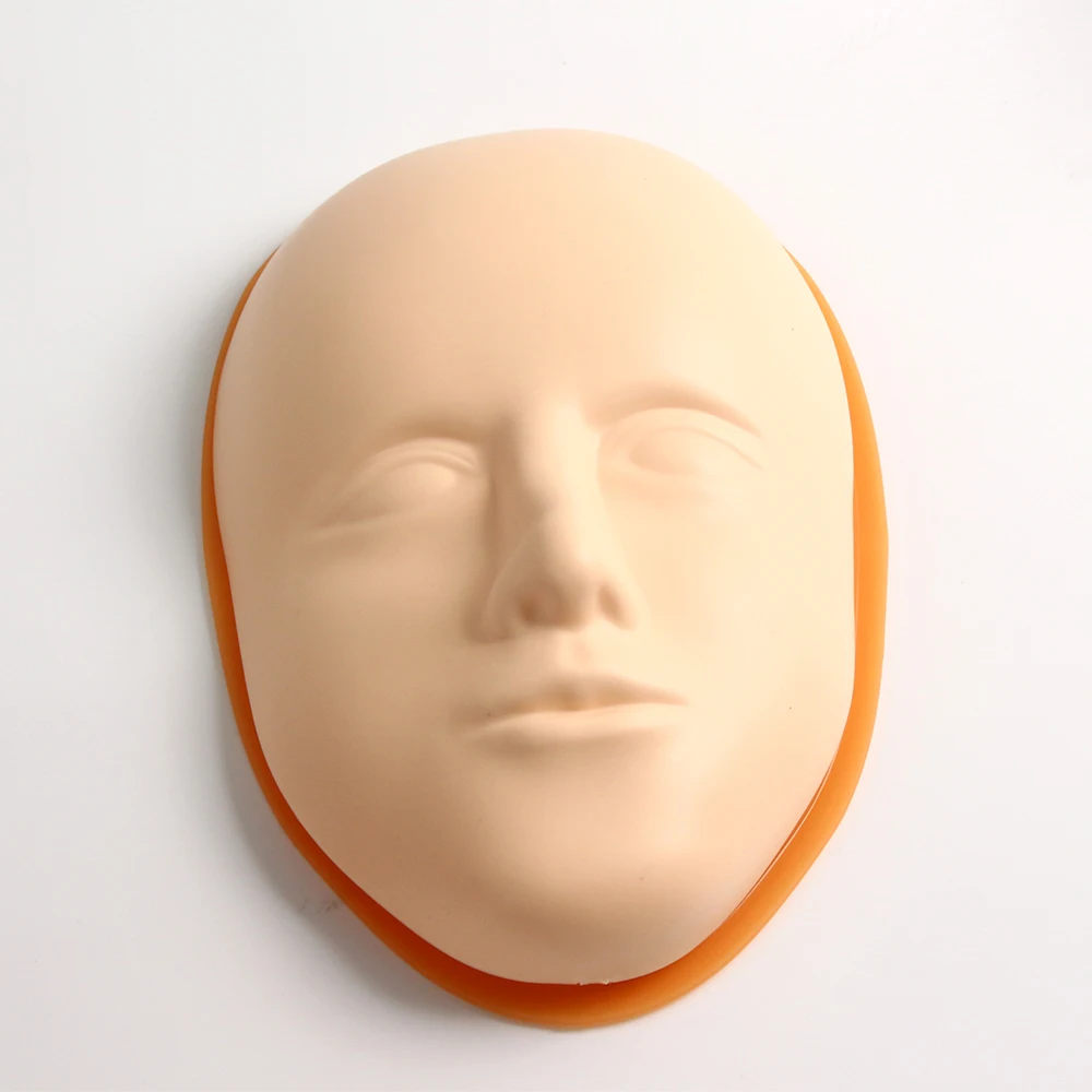 

2pcs/Set Practice Skin Head 5D Skin Eyebrow Eyeline Lips Model Mannequin Training Head Face For Beginner Makeup Beginners