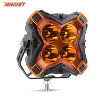 Luz LED de Trabajo de Alta Potencia de 4 Pulgadas, Blanca y Amarilla, para Motocicleta, Camión, Auto, SUV, Todoterreno, ATV, UTV, Autobús, 12-80V