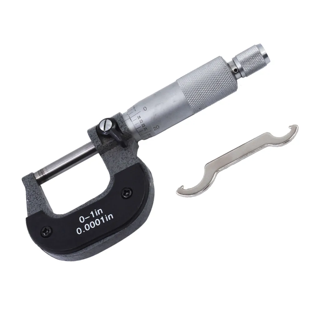 Precision Outside Micrometer 0-1" / 0.0001" Premium Carbide Tips Machinist Tool