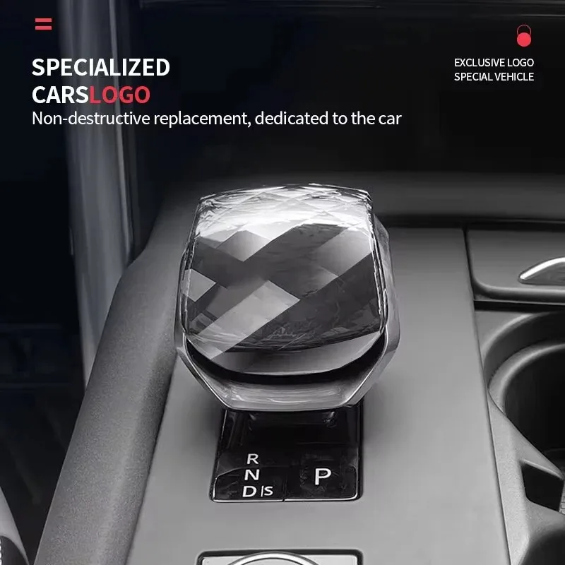 Car Crystal Gear Shift Knob Handle Cover Gearbox Lever Case Shell For Land Rover Discovery 5 Range Rover Velar Discovery Sport