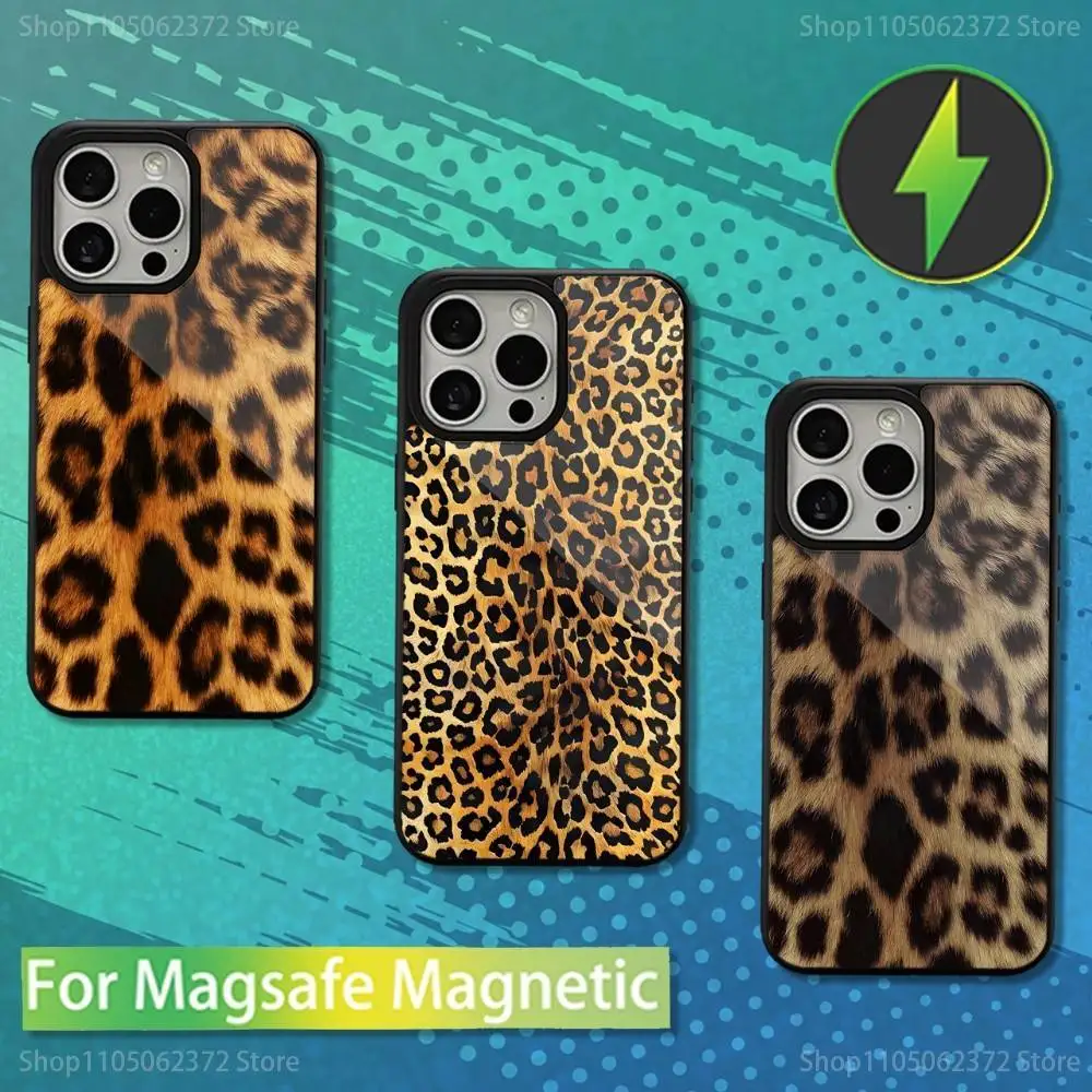 

Fashion Leopard Print Phone Case For iPhone 16,15,14,13,12,11,Pro,Max,Plus,Mini,Magsafe,Magnetic Wireless Charging Case