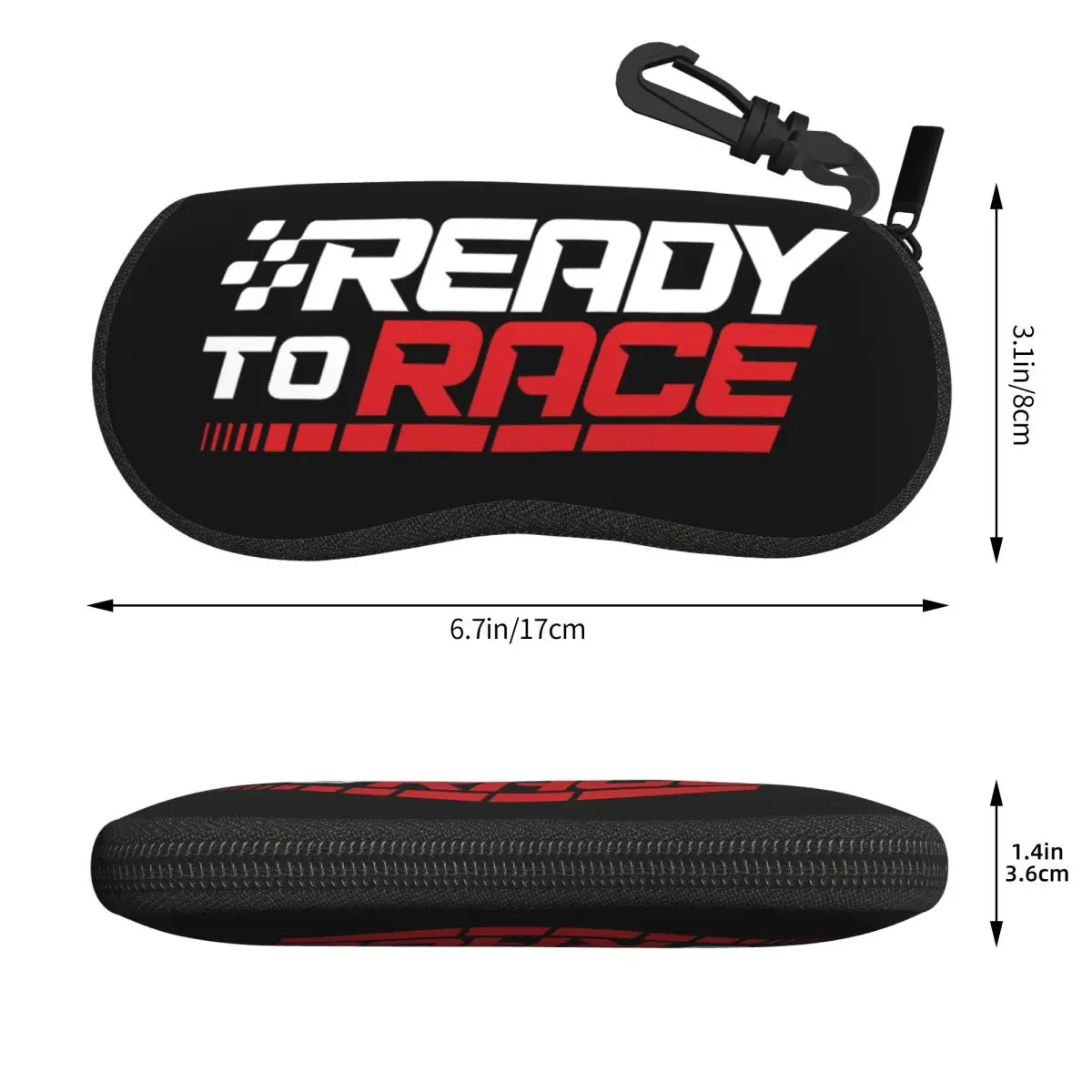 Custom Ready To Race กรณีแว่นตารถจักรยานยนต์ Racing แว่นตากระเป๋ายางนุ่ม Neoprene แว่นตาผู้ถืออุปกรณ์เสริม