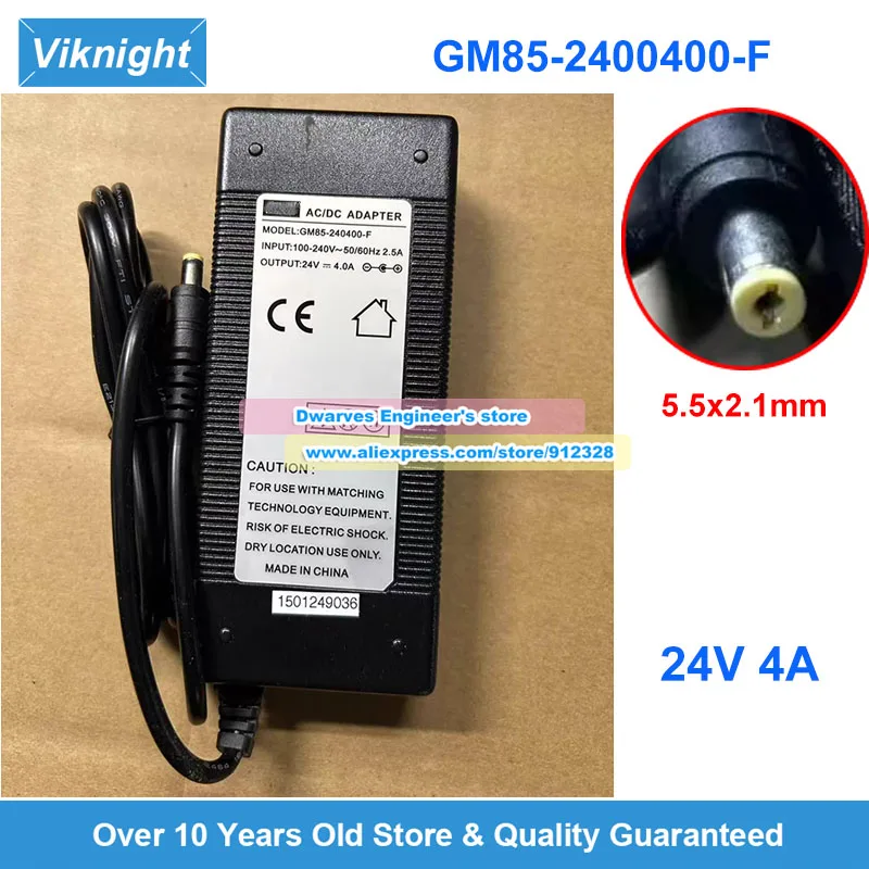 

Адаптер переменного тока GM85-240400-F 24В 4А 96Вт 120Вт GM95-240400-F для водоочистителей GVE, оптических трансиверов, POE-коммутаторов, водяных насосов