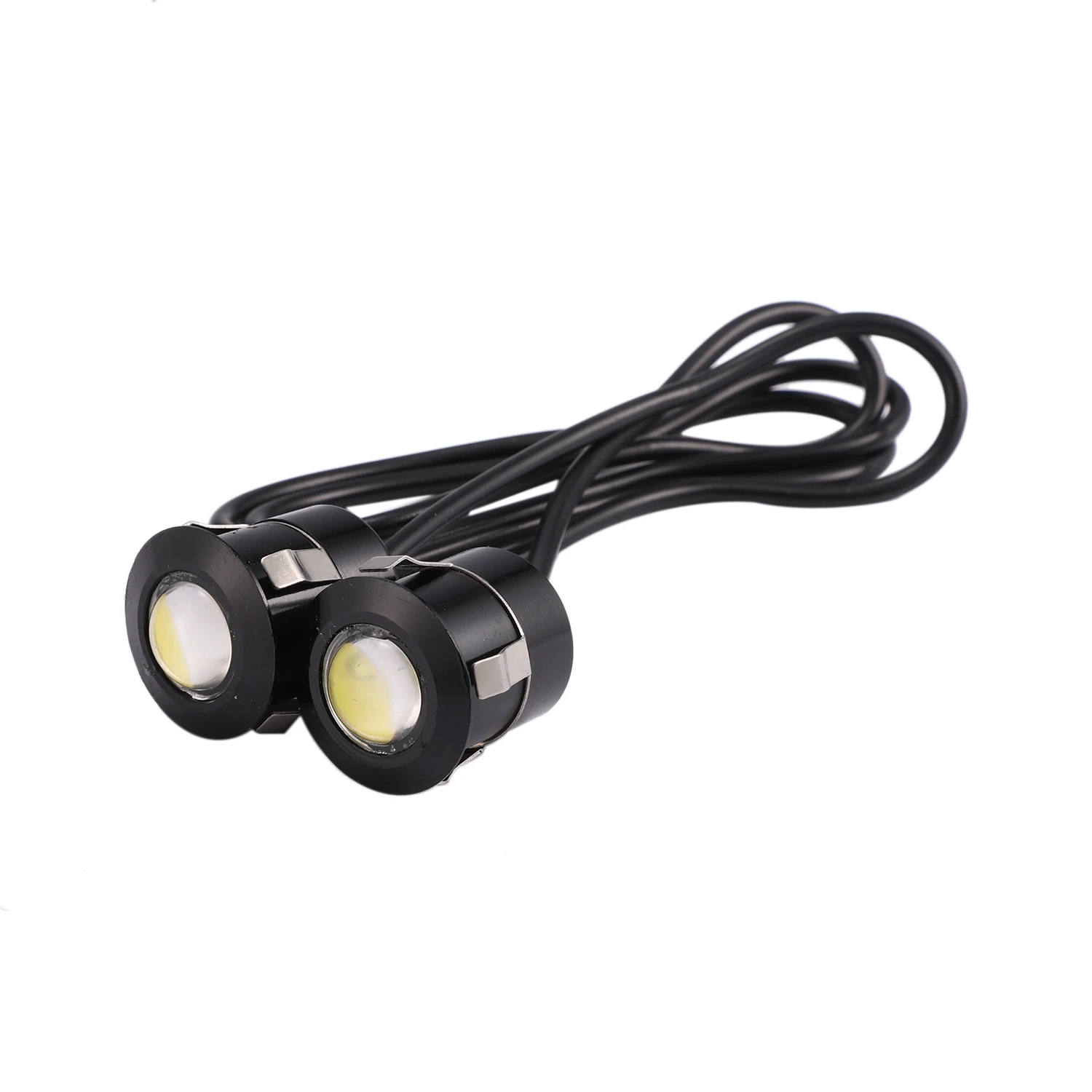 ABZL 2pcs LED Eagle Eye Backup Light Nevoeiro Lâmpada de condução Carro Motocicleta Luz branca 9W preto