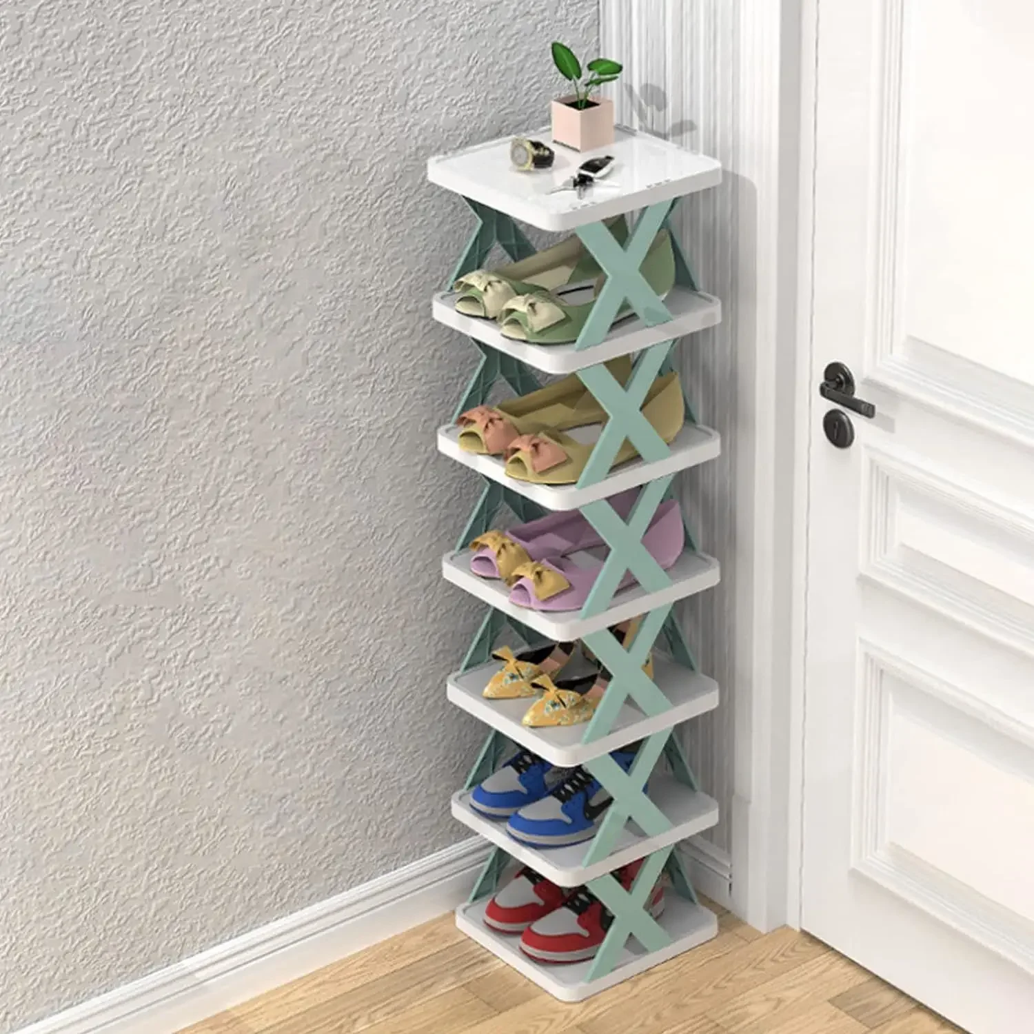 6/8 floors Shoes Racks Storage Organizer Detachable Shoe Racks Saves Family Household Rack Multi Layer Simple Shoes Shelf Color