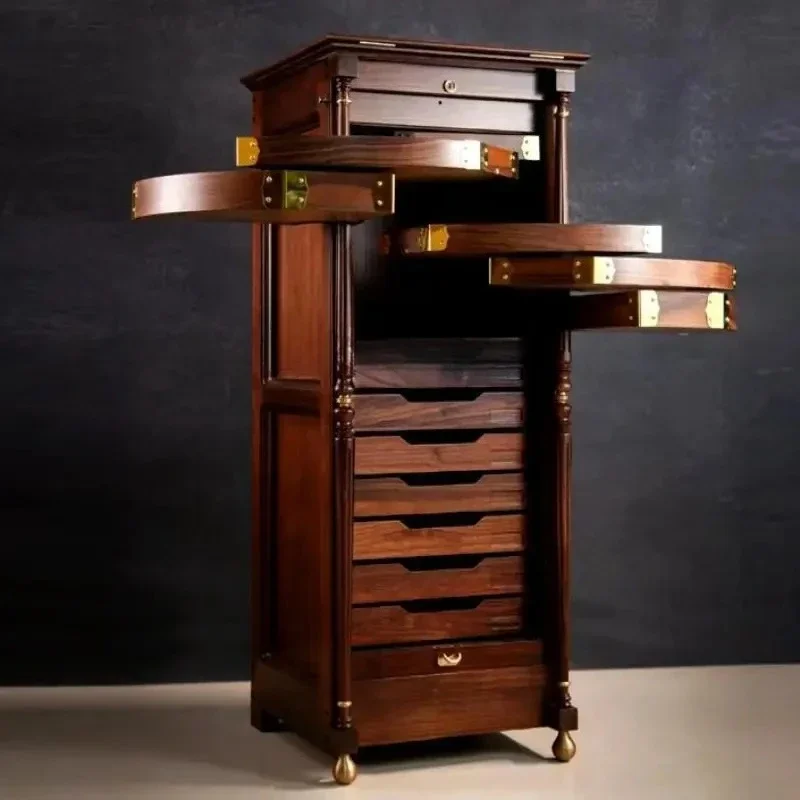

Dental Cabinet Tea Set Wenwan Jewelry Storage Medieval Cabinet Black Walnut