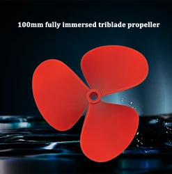 100mm fully impregnated three-blade propeller for trawlers, ROVs, RC boats, etc. using nylon fiber composite material.