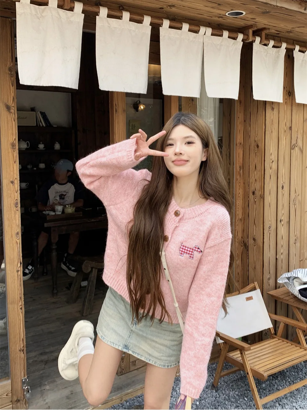 Women's round Ne Long Sve Knitted Open Cardigan Soft Fluffy Sweater Loose Outerwear Autumn Winter Seasonal Faion Commute