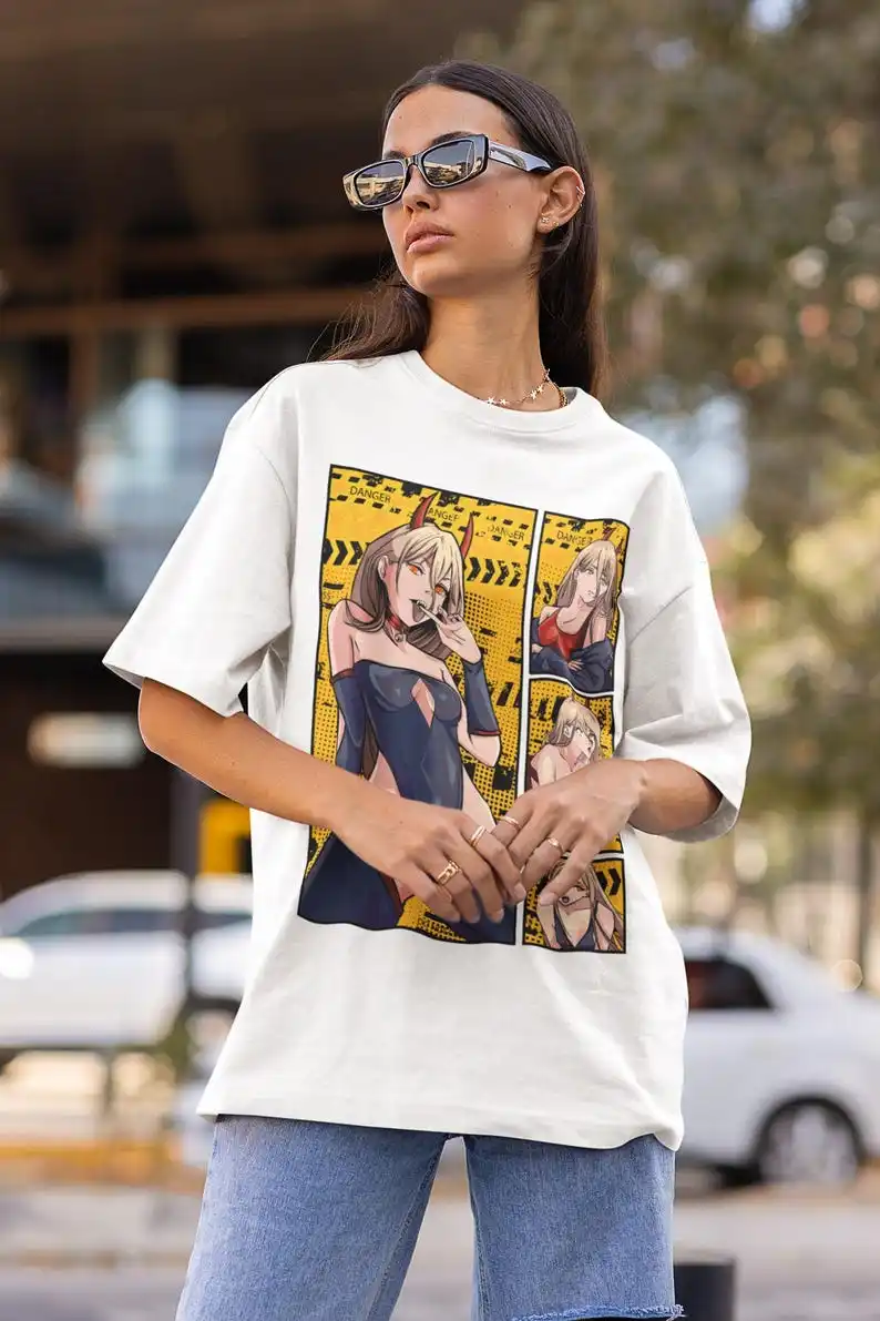 البطل الداكن-تي شيرت ياباني للرجال والنساء ، نمط المانجا الحديث ، الثقافة الحضرية في طوكيو ، الشيطان ، اليابانية ، صياد الخيال الداكن ،