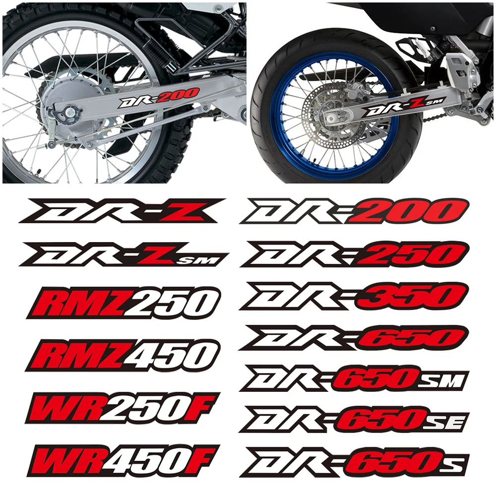 Motocross Swing Arm Stickers Graphics Kit For Suzuki DRZ DRZSM DR 200 250 350 650 650S 650SE 650SM RMZ250 RMZ450 WR250F WR450F