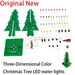 Three-Dimensional 3D Christmas Tree LED DIY Kit Red/Green/Yellow LED Flash Circuit Kit Electronic Fun Suite