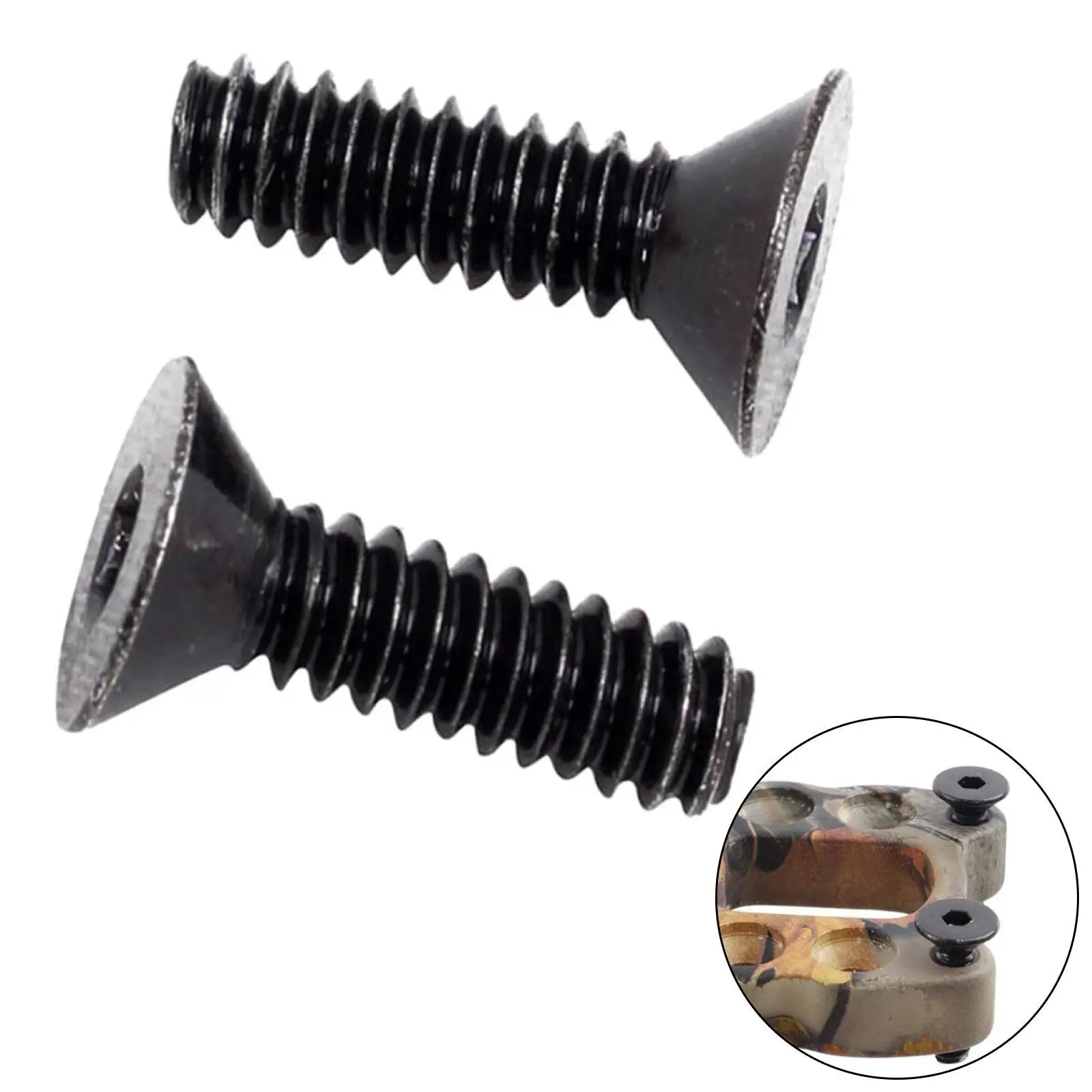 Bow Fixed Sight Thread Adapter Stainless Steel Archery Equipment Stabilizer Screw for Outdoor Hunting