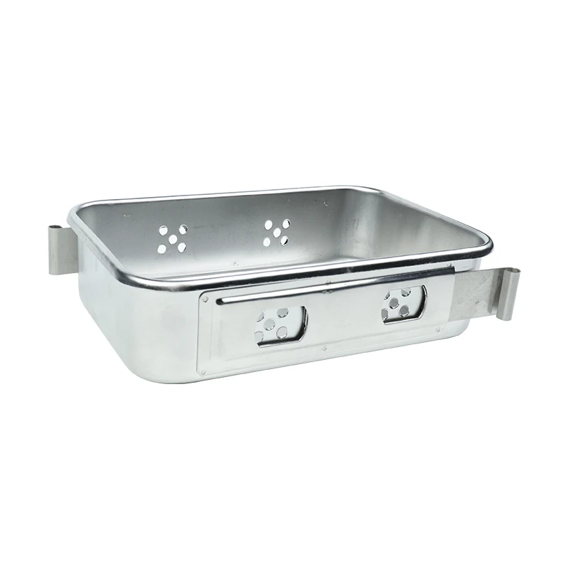 VVDental Stainless Steel Sterilization Tray Box Square Plate With Hole Cover Surgical Equipment