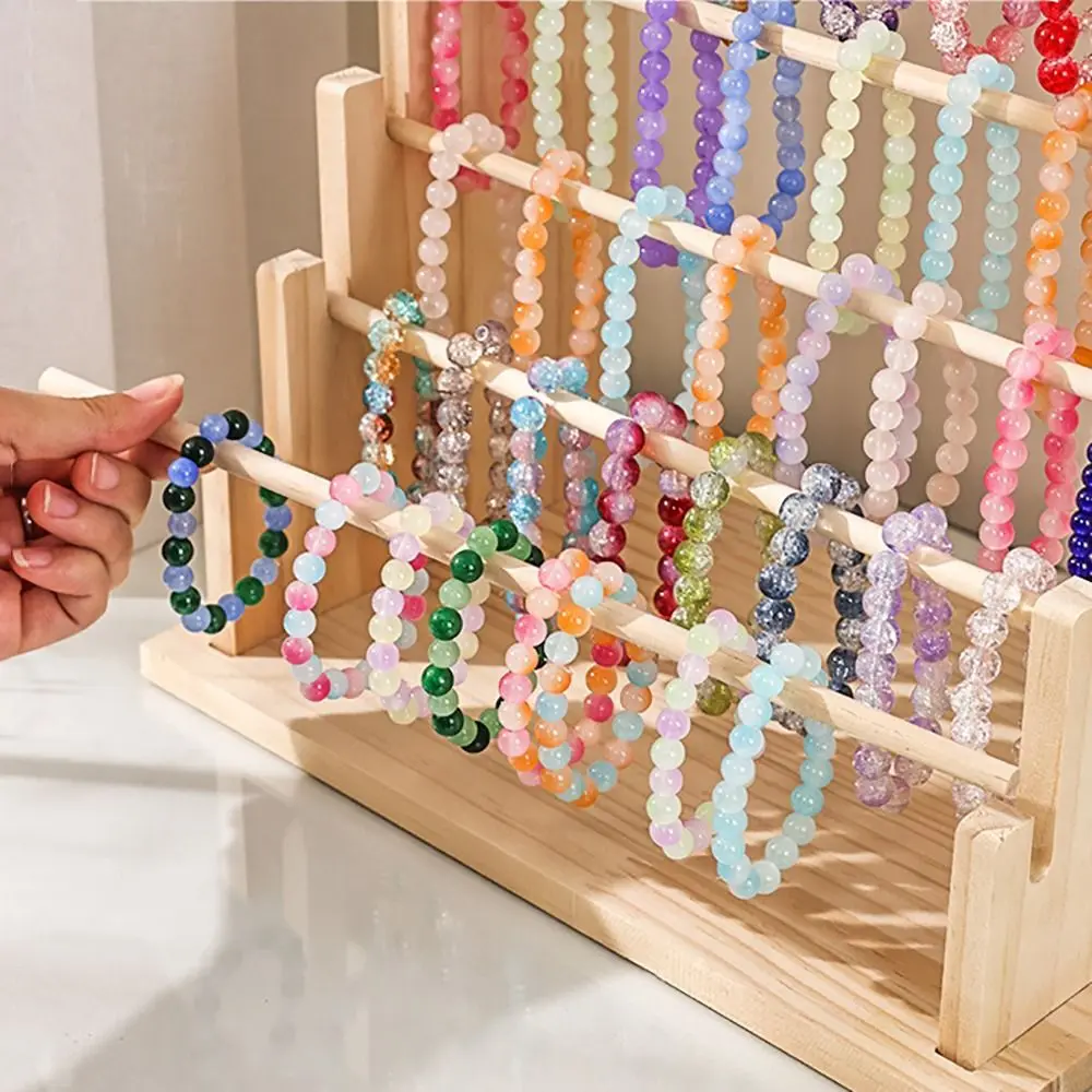 

Solid Wood Bracelet Display Stand Multistep Ladder Strong Load-bearing Bangle Storage Rack 4/6 Layer Bracelet Holder