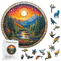 Forest Wood Puzzle In Autumn - Vivid laser Cut Animal Shapes, Educational Family Game, Ideal Gift For Halloween And Christmas