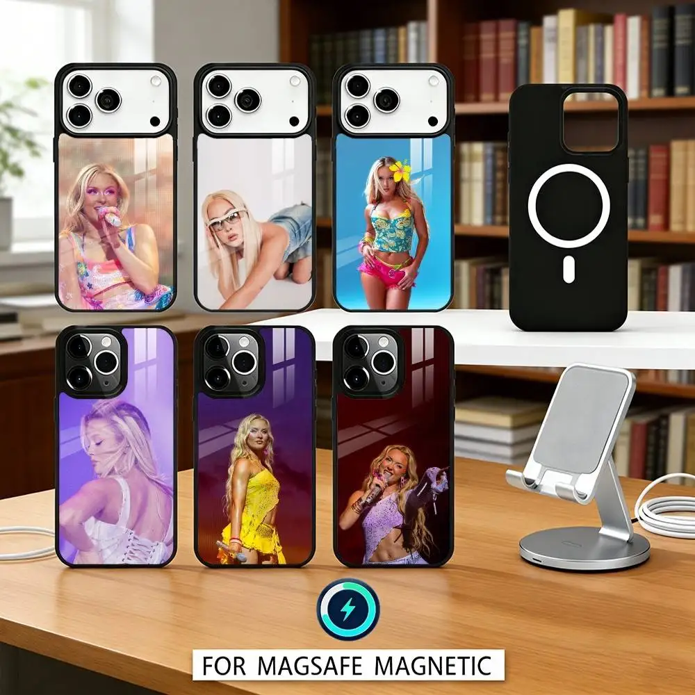 

Singer Z-Zara L-Larsson Phone Case Magnetic For iPhone17 16 15 14 13 12 Pro Max For Magsafe Wireless Charging Cover