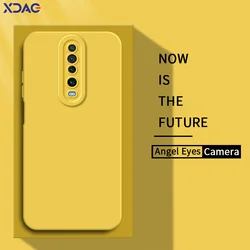 Original Angel Eyes Liquid Silicone Case for Xiaomi POCO X2 Full Protective Soft Shockproof Phone Back Cover POCOX2 Accessories