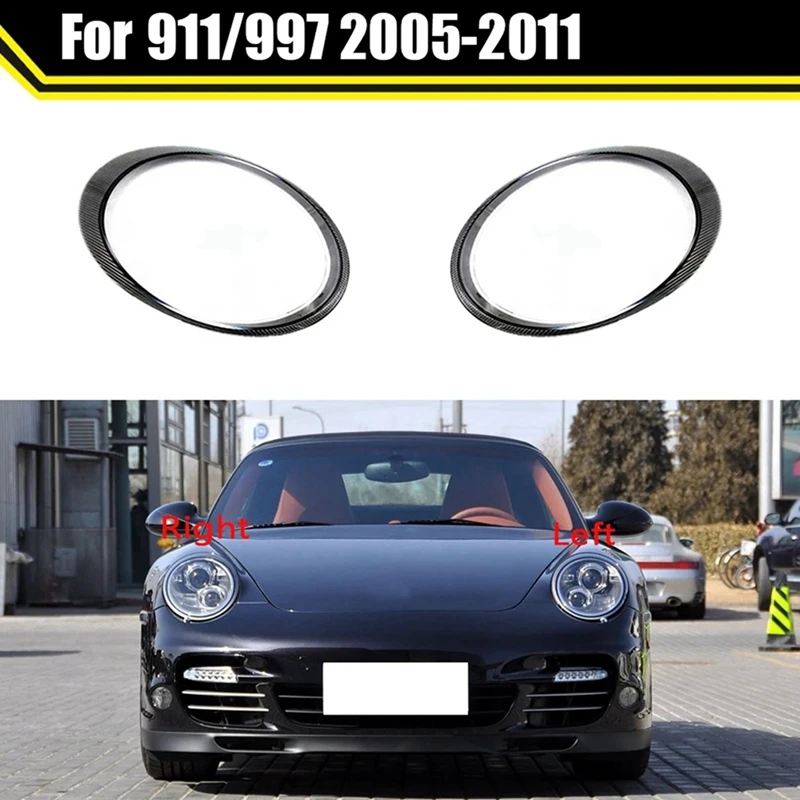 

Car Left Head Light Lamp Cover Transparent Shade Lamp Headlight Shell Lens For Porsche Carrera 997 911 2005-2011 Accessories