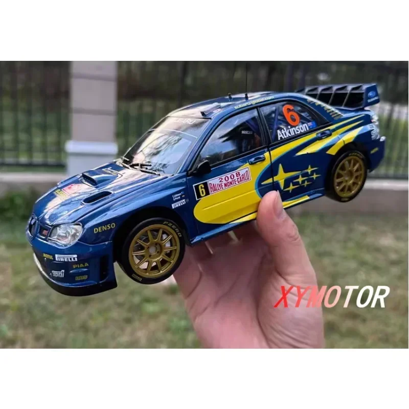 Sun star 1:18 For Subaru Winged leopard No.6 WRC Rally Alloy Diecast Model Car Kids Toys Gifts Hobby Display Collection Blue