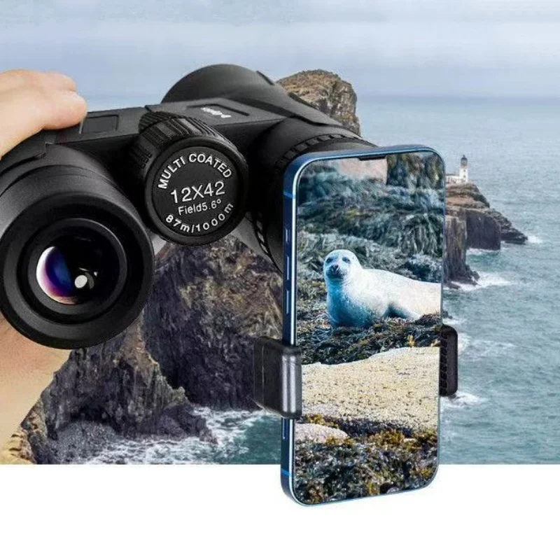 12X42 HD Professional Binoculars with BAK4 Prisms High-resolution Portable Binoculars Great for Camping Long-distance Viewing