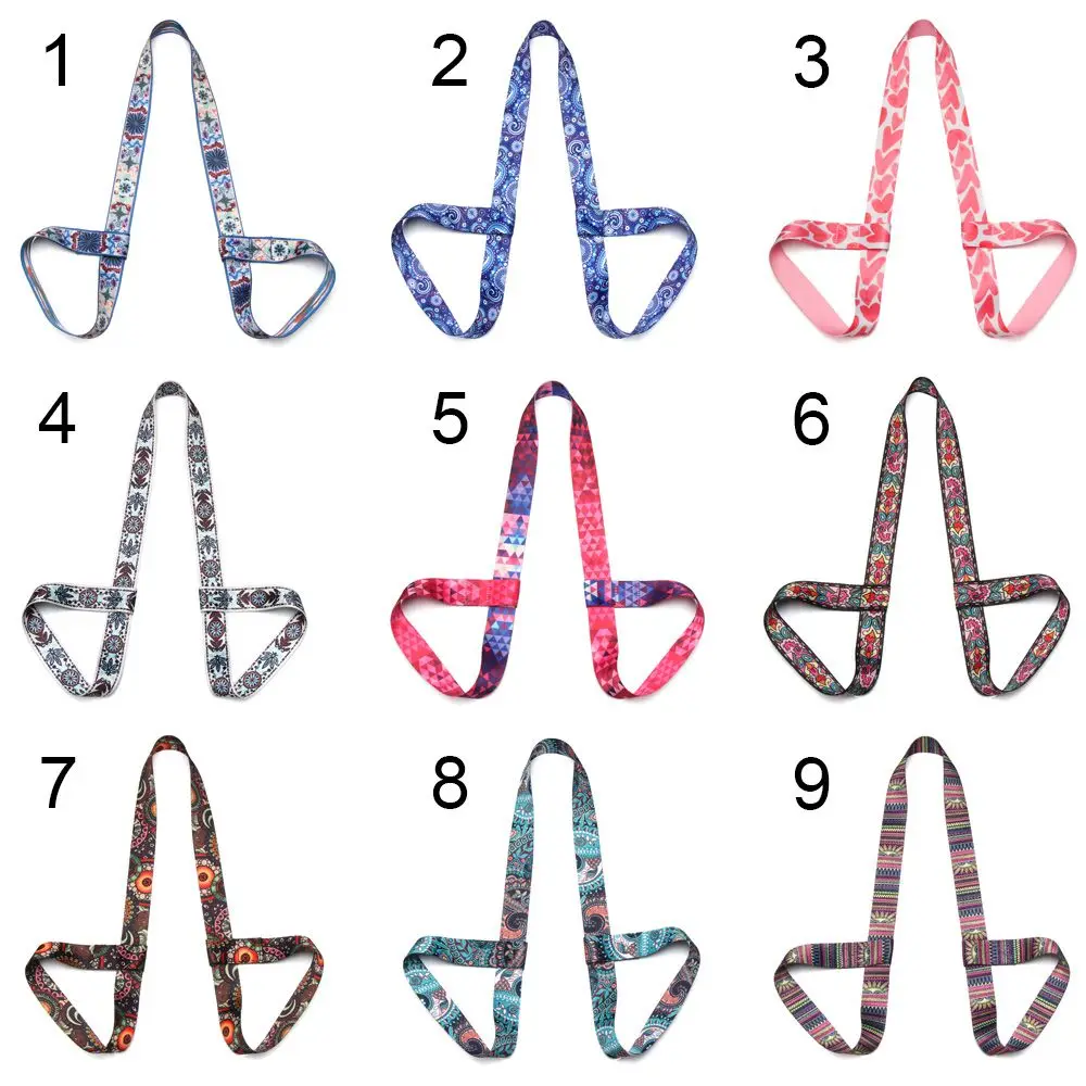 Fitness Adjustable Sports Accessories Yoga Belt Sport Sling Shoulder Yoga Mat Strap Belts Carry Straps
