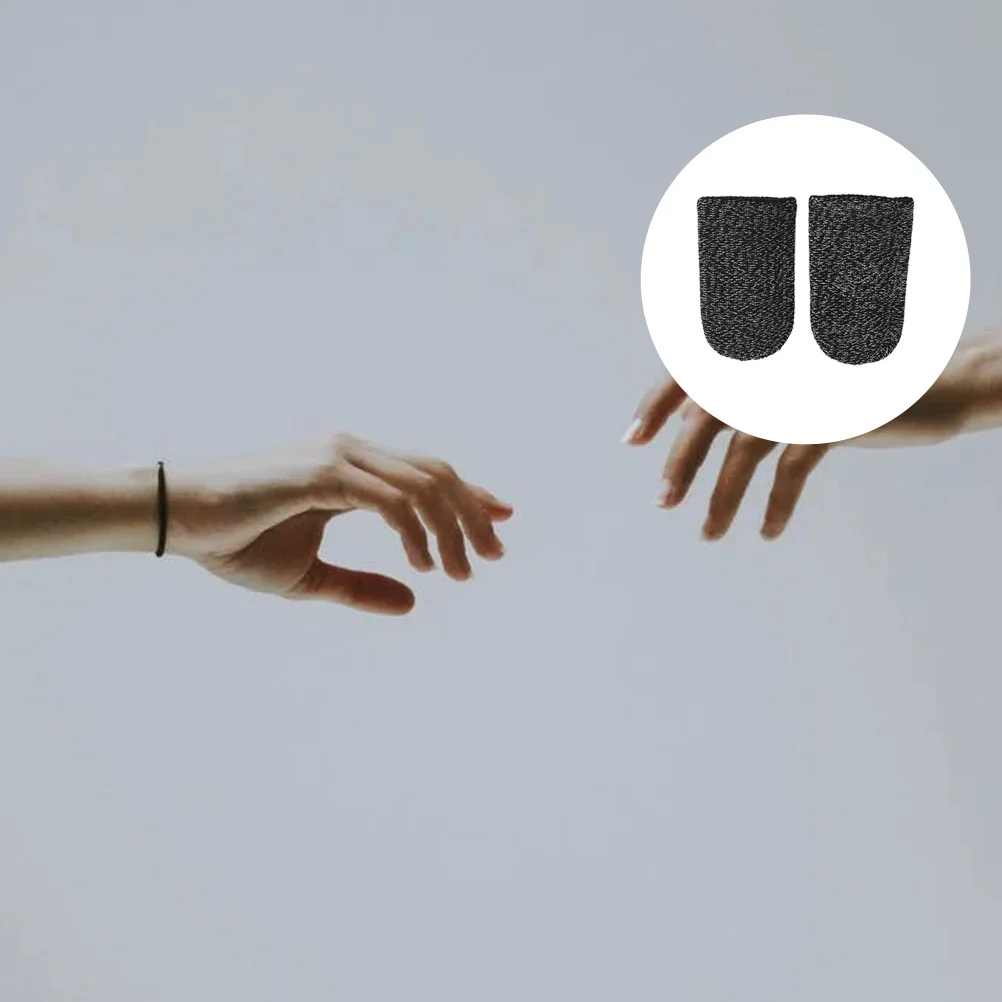 10 個のフィンガースリーブ通気性のある弾性フィンガーカバー柔軟なフィット感電話ゲーム画面タッチゲームコントローラーに適しています