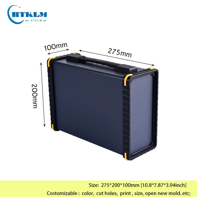 Aluminium Junction Box Handheld Aluminum Electronic Device Housing Enclosure Custom  Aluminum Case 275*200*100mm